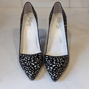 Alice and Olivia Dina Lace Laser Cut Black & White 38.5